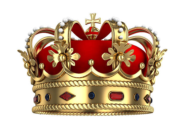 couronne royale d'or - crown king queen gold photos et images de collection