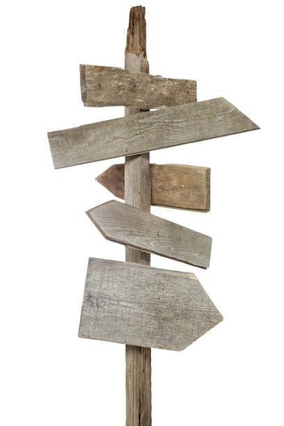 istock Rough wood signs on post 1497943688