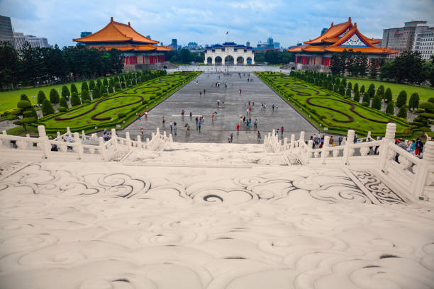 Taipei, Taiwan - May 6, 2019: Memorial Hall (Chiang Kai Shek), Tapiei, Taiwan. Liberty Square. Taipei is the capital of Taiwan. China claims sovereignty over Taiwan