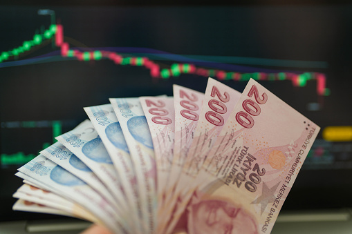 Turkish lira depreciates. Turkish liras falling behind