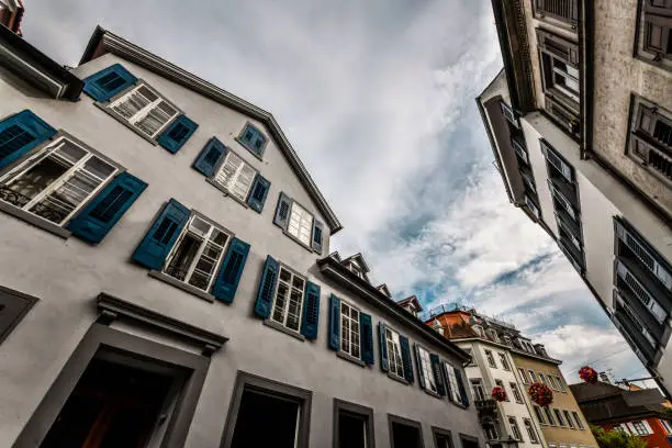 Low Angle View Of Buildings In The Center Of Konstanz, Germany