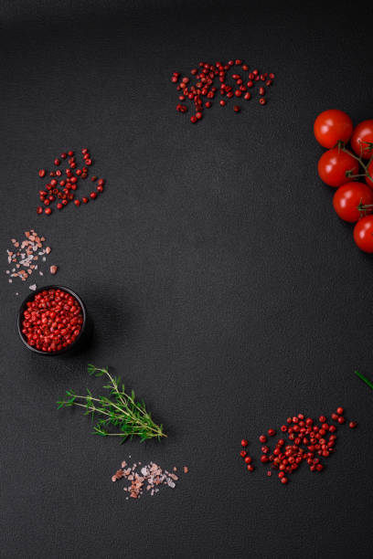 istock Ingredients for cooking cherry tomatoes, salt, spices and herbs 1497959094