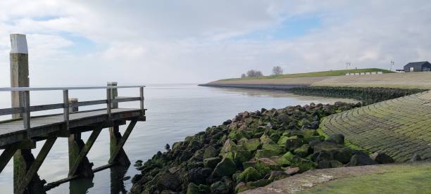 dock at oudeschild in texel - oudeschild imagens e fotografias de stock