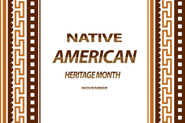 istock native American heritage month. Vector web banner, poster, card for social media and networks. Greeting with native American heritage month text on white background 1497964089