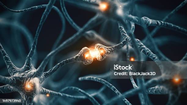 Synapse Abstract Concept Stock Photo - Download Image Now - Nerve Cell, Human Nervous System, DNA