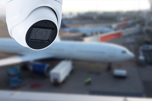 CCTV camera or surveillance operating in air port