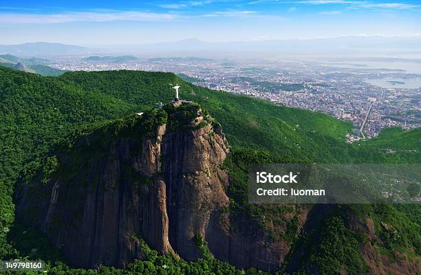 Corcovado Mountain And Christ The Redeemer Stock Photo - Download Image Now - Rio de Janeiro, Christ The Redeemer, Jesus Christ