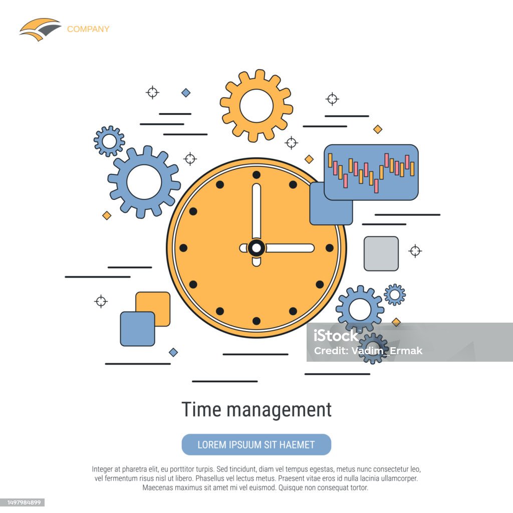 Time Process Vector Time Management Vector Concept Stock Illustration - Download Image Now ...