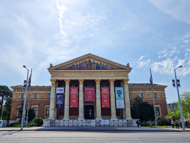 BUDAPEST/HUNGARY - 2023-05-19: Palace of Arts ( Kunsthalle Budapest) in Budapest. Palace of Arts is a contemporary art museum built in 1895, in eclectic-neoclassical style.