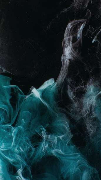 istock Smoke veil paint water blue particles mist black 1498011365