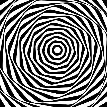Pinwheel Visual Black And White Twisty Pattern With Moving Kaleidoscope Texture Vortex ...