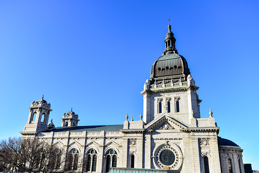 The Basilica of Saint Mary in Minneapolis, Minnesota. The Basilica of Saint Mary is the co-cathedral of the Roman Catholic Archdiocese of Saint Paul and Minneapolis. Located on Hennepin Avenue between 16th & 17th Streets in downtown Minneapolis.