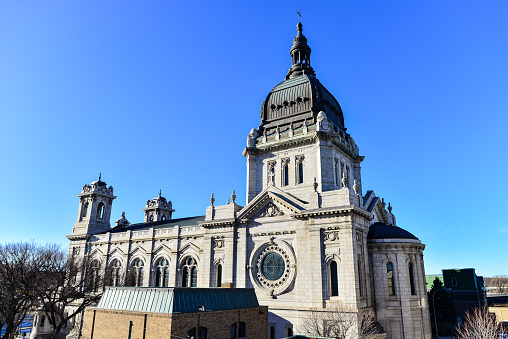 The Basilica of Saint Mary in Minneapolis, Minnesota. The Basilica of Saint Mary is the co-cathedral of the Roman Catholic Archdiocese of Saint Paul and Minneapolis. Located on Hennepin Avenue between 16th & 17th Streets in downtown Minneapolis.