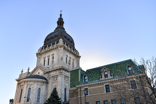 The Basilica of Saint Mary in Minneapolis, Minnesota. The Basilica of Saint Mary is the co-cathedral of the Roman Catholic Archdiocese of Saint Paul and Minneapolis. Located on Hennepin Avenue between 16th & 17th Streets in downtown Minneapolis.