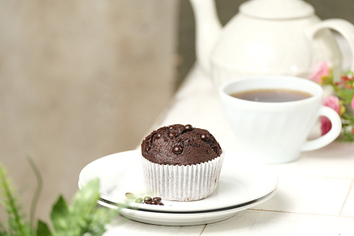Homemade delicious chocolate muffin