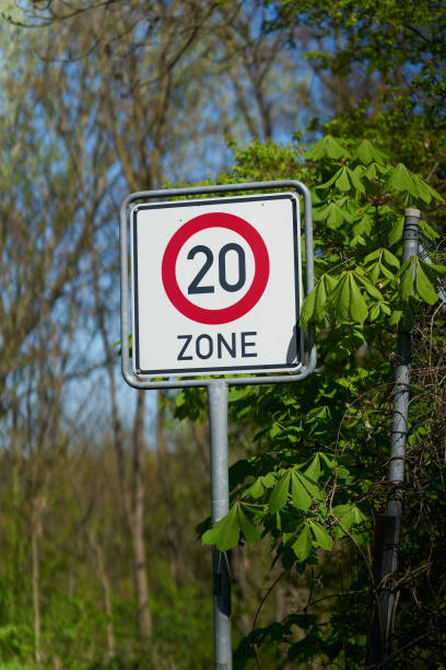 istock Speed limit Sign on a forest road in Germany 1498031862