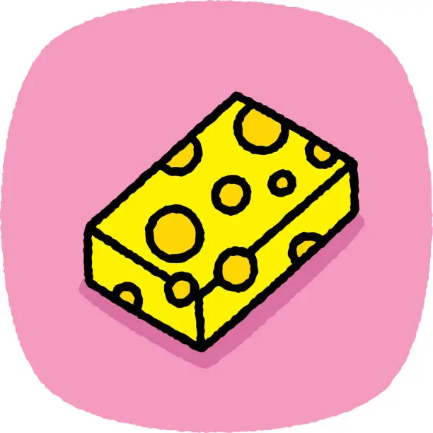 Vector illustration of Sponge Doodle 7