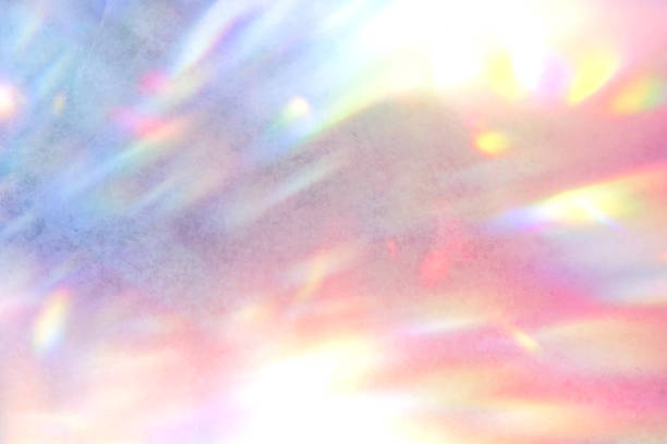 istock Glowing Background with Prism Rainbow Light Overlay.Vibrant Gradient.Pastel Dreams.Soft Pastels 1498036437