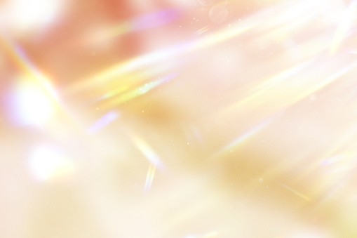 Glowing Background with Prism Rainbow Light Overlay.Golden.Vibrant Gradient.Pastel Dreams.Soft Pastels.