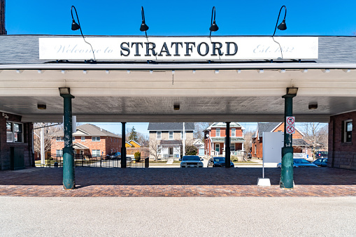 The view of train station, Stratford, Canada.