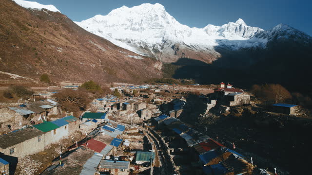 Nestled in the Nepalese mountains, the village is a serene retreat