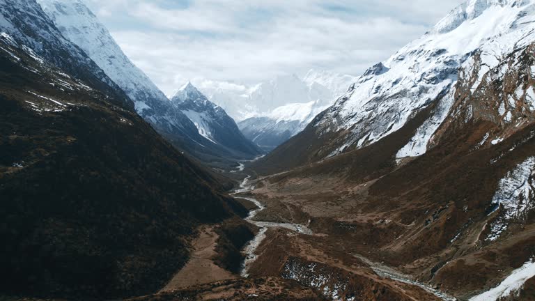 Mountain river in the Nepalese gorge