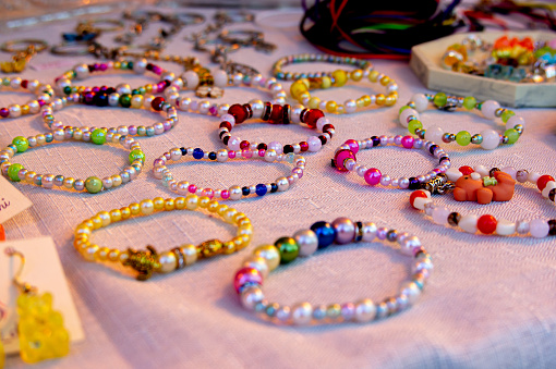 handmade hand bracelets made of beads