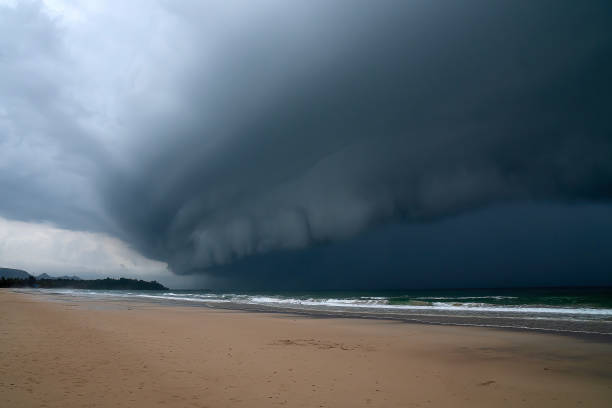 istock Stormy sky at  the beach. 1498052684
