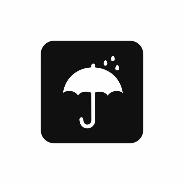 Vector illustration of Keep dry packaging mark icon symbol vector