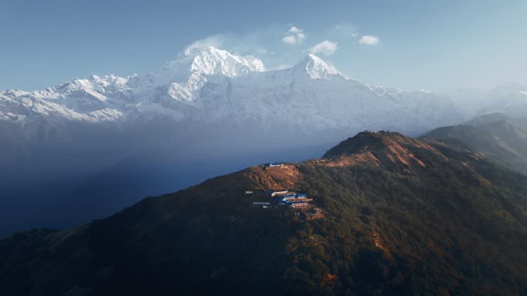 An ancient monastery in the mountains of Nepal