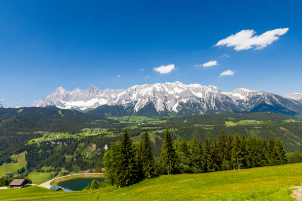 Dachstein and landscape near Schladming, Austria