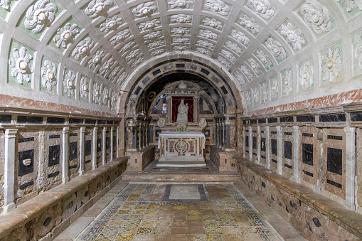 Frescoed ceiling of the Church of San Pietro in the Savona old town