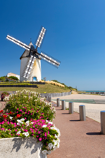 Windmill in Jard sur Mer, Pays de la Loire, France