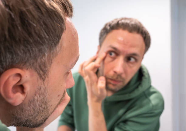 istock Young middle-aged man uses nourishing and regenerating cream for problem areas on his face. Skincare, wellbeing and healthy lifestyle concept 1498072180