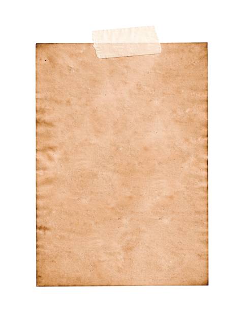 istock Vintage paper texture with tape isolated 1498073064