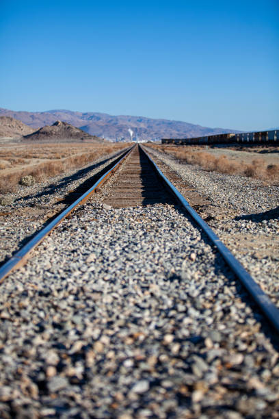 istock Train tracks to the horizon. 1498077970