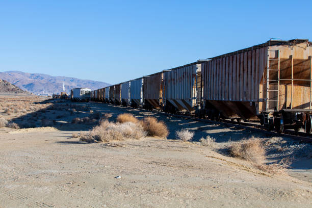 istock Freight train in the high desert, USA. 1498077986