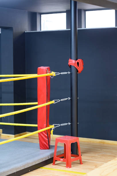 istock Boxing ring red corner no people 1498081867