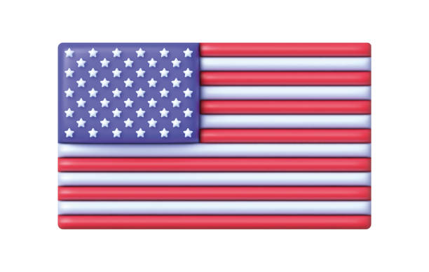 istock 3d USA flag on white background. United State of America flag. Vector illustration 1498082716
