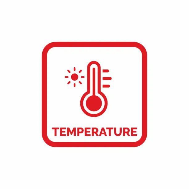 Vector illustration of Temperature packaging mark icon symbol vector