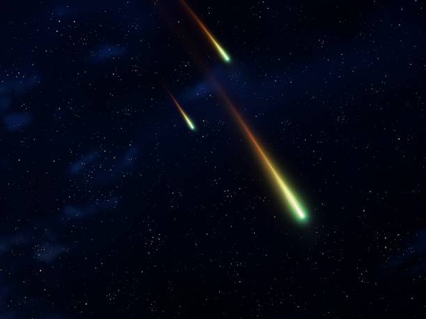 istock Falling stars in the sky. Bright meteor trails. 1498098979