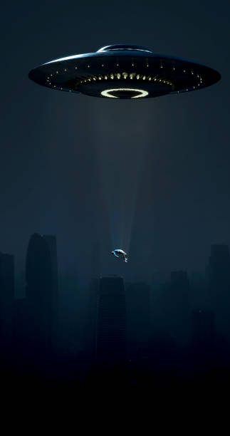 istock The unidentified flying object swiftly snatches a person 1498106358