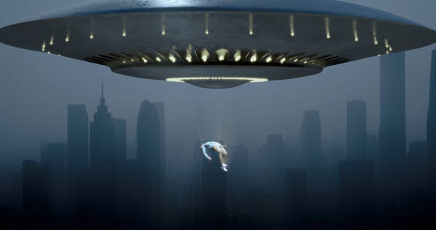istock The unidentified flying object swiftly snatches a person 1498106385