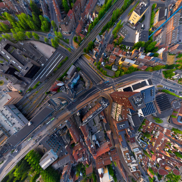 istock Roads and railway tracks in Odense center 1498109144