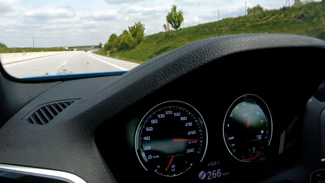 Driving at an excessive speed on German autobahn