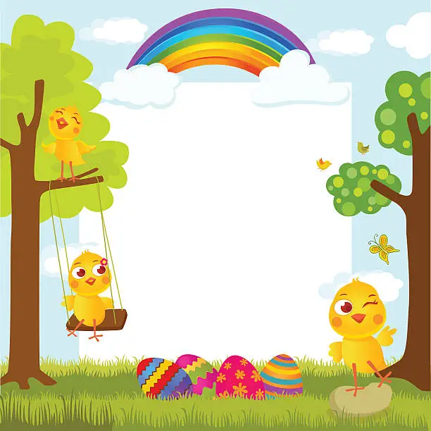 Vector illustration of Easter Greeting Card
