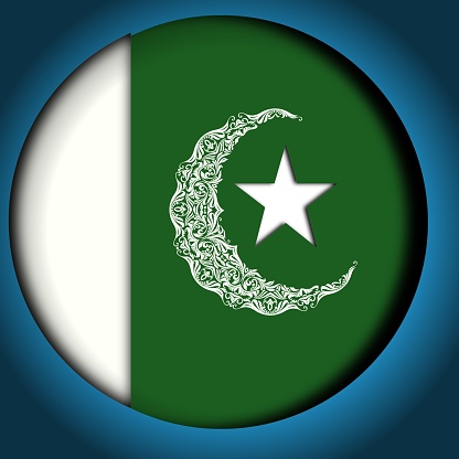 Pakistan flag badge hd , Rounded Pakistan flag