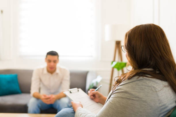 istock Woman therapist talking about a patient with depression 1498131962
