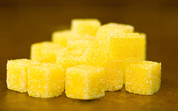 Orange sugar cubes