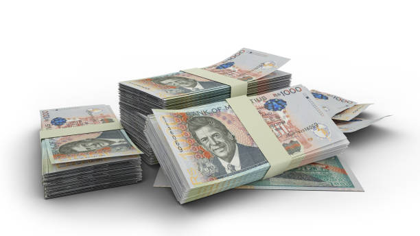 istock 3D Stack of 500 Mauritanian ouguiya notes isolated on white background 1498136339